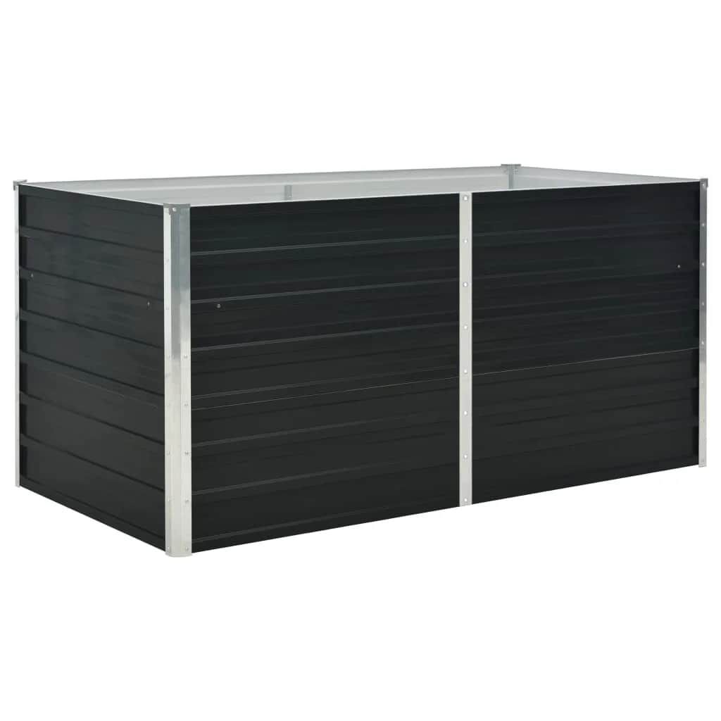 vidaXL Ζαρντινιέρα Ψηλή Ανθρακί 160x80x77 εκ. από Γαλβανισμένο Χάλυβα - Image 3