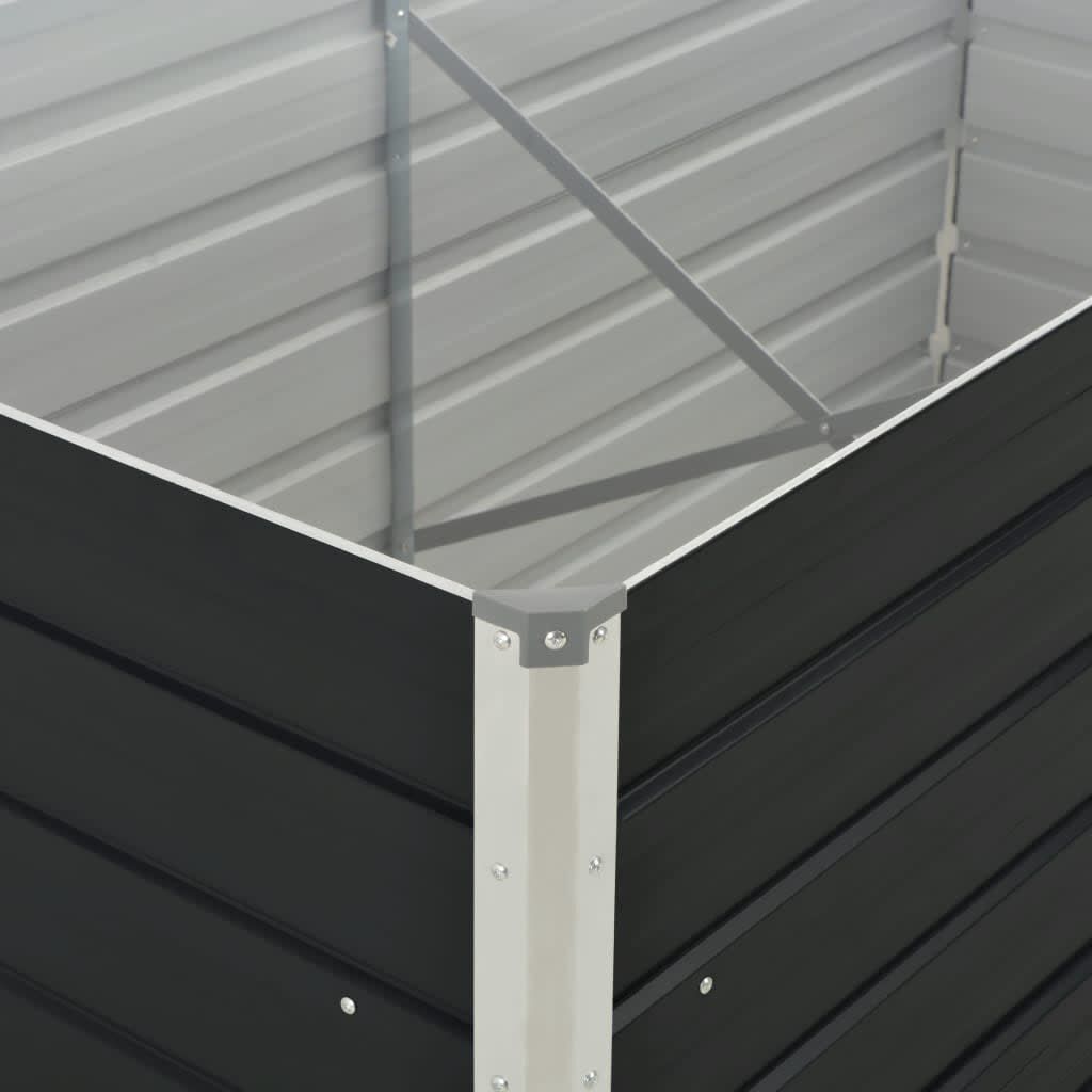 vidaXL Ζαρντινιέρα Ψηλή Ανθρακί 160x80x77 εκ. από Γαλβανισμένο Χάλυβα - Image 4