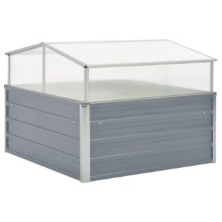 vidaXL Θερμοκήπιο Γκρι 100 x 100 x 85 εκ. από Γαλβανισμένο Χάλυβα