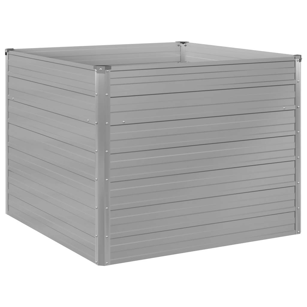 vidaXL Ζαρντινιέρα Ψηλή Γκρι 100 x 100 x 77εκ. από Γαλβανισμένο Χάλυβα - Image 2