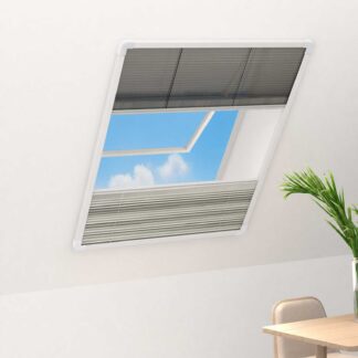 vidaXL Σήτα Παραθύρου Πλισέ με Σκίαστρο 60 x 80 εκ. Αλουμινίου