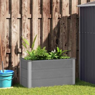 vidaXL Ζαρντινιέρα Υπερυψωμένη Γκρι 100 x 50 x 54 εκ. από WPC