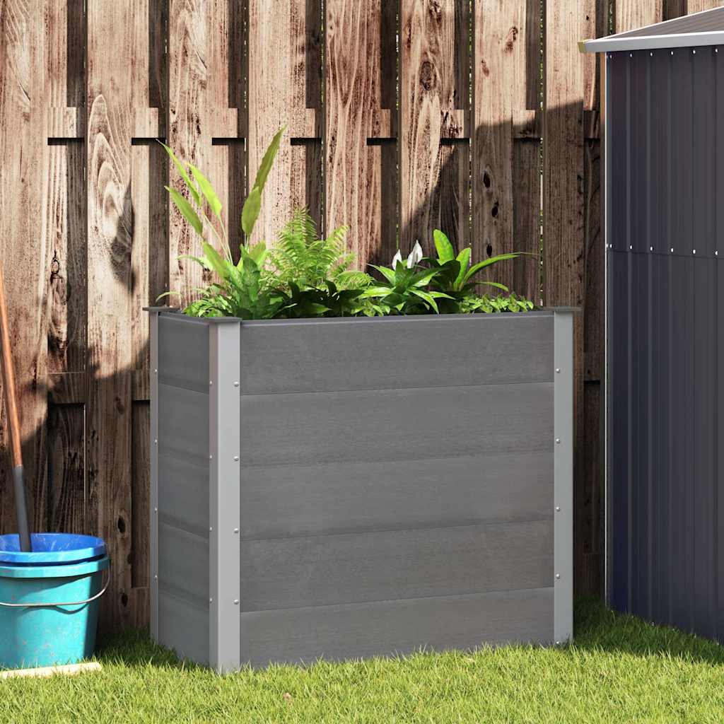 vidaXL Ζαρντινιέρα Υπερυψωμένη Γκρι 100 x 50 x 91 εκ. από WPC
