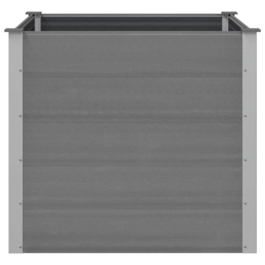 vidaXL Ζαρντινιέρα Υπερυψωμένη Γκρι 100 x 100 x 91 εκ. από WPC - Image 4