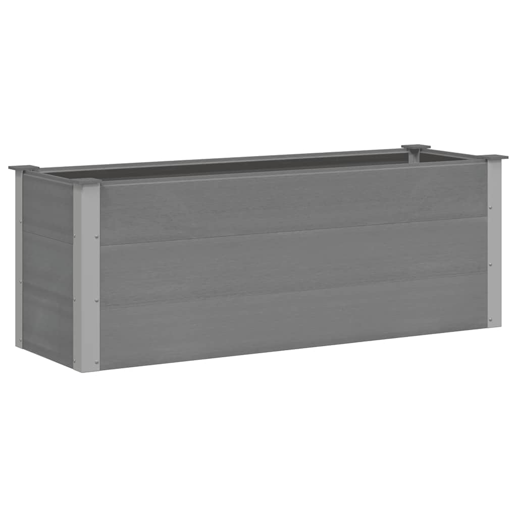 vidaXL Ζαρντινιέρα Υπερυψωμένη Γκρι 150 x 50 x 54 εκ. από WPC - Image 2