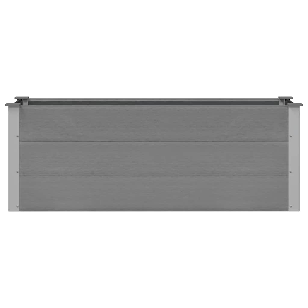vidaXL Ζαρντινιέρα Υπερυψωμένη Γκρι 150 x 50 x 54 εκ. από WPC - Image 4