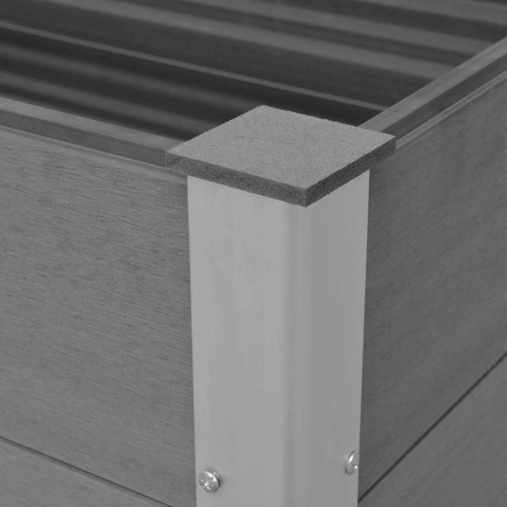 vidaXL Ζαρντινιέρα Υπερυψωμένη Γκρι 150 x 100 x 54 εκ. από WPC - Image 5