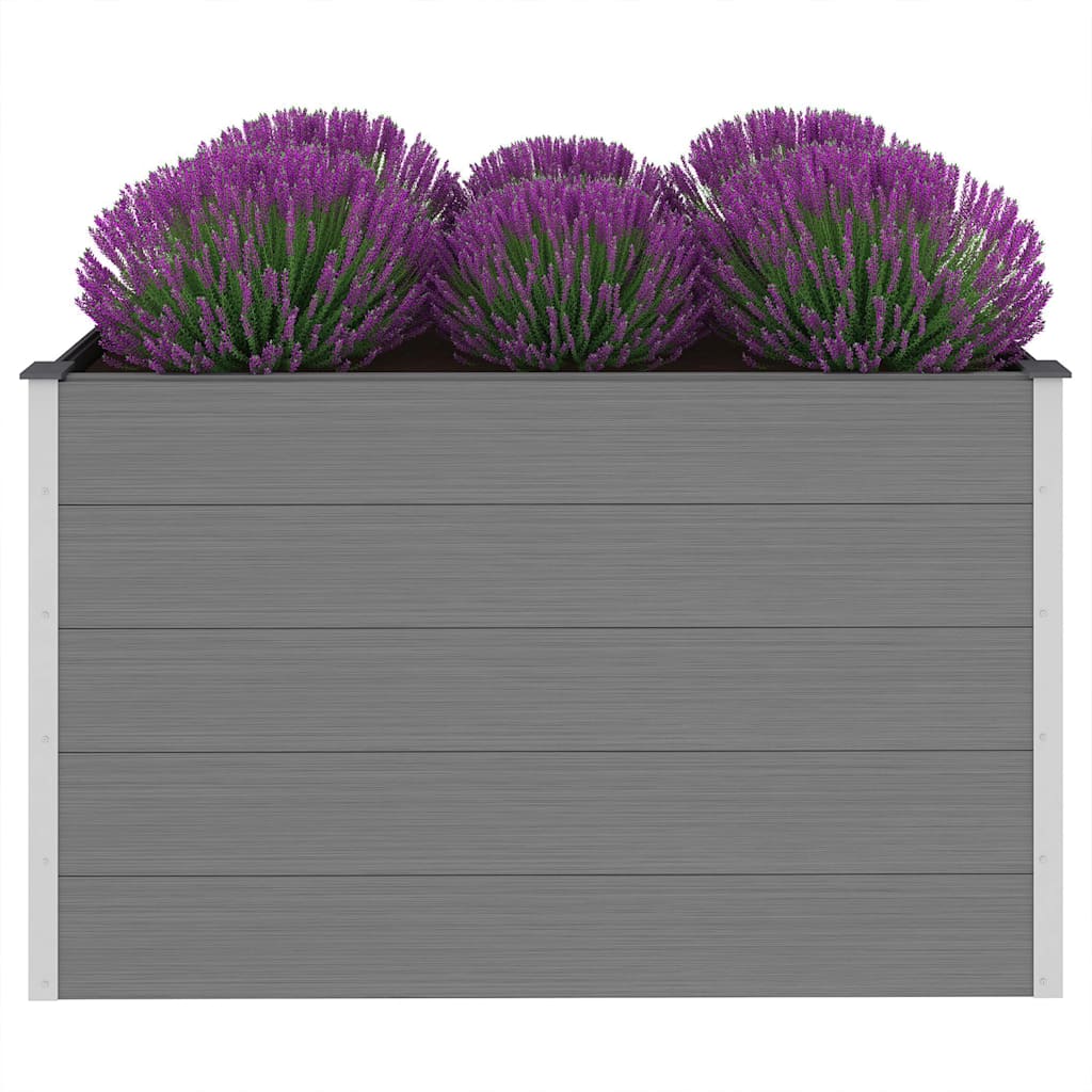 vidaXL Ζαρντινιέρα Υπερυψωμένη Γκρι 150 x 100 x 91 εκ. από WPC - Image 3