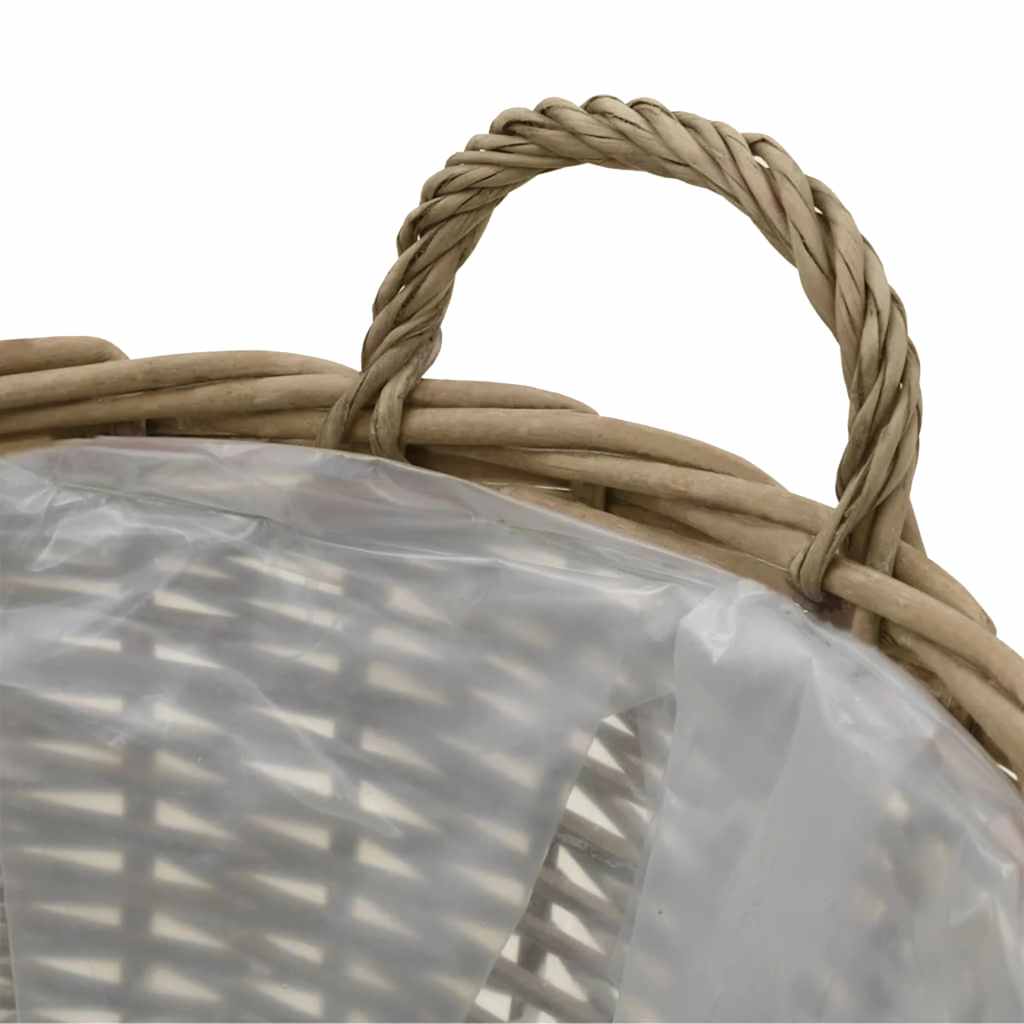 vidaXL Γλάστρες Υπερυψωμένες 4 τεμ. Wicker με Επένδυση Πολυαιθυλενίου - Image 5