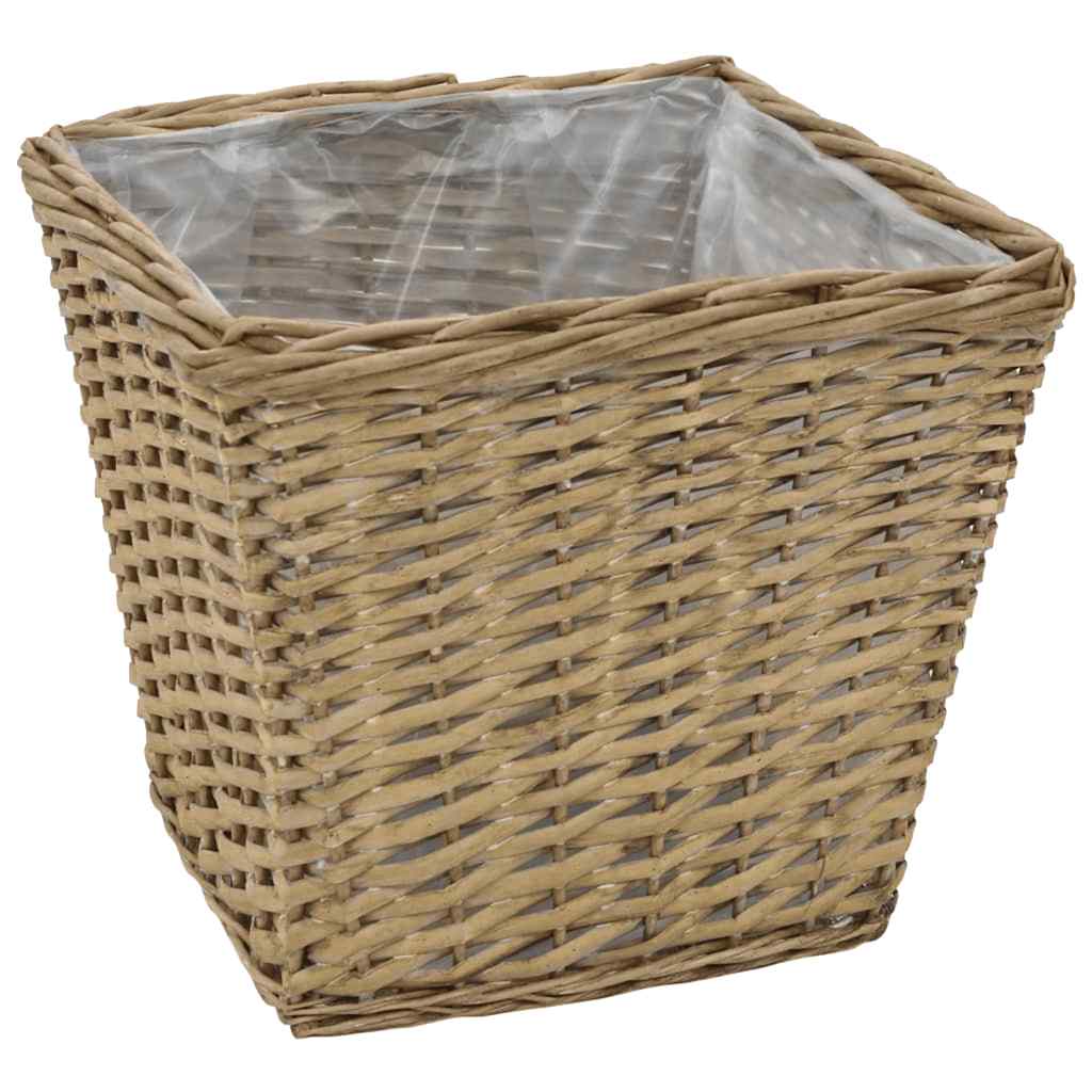 vidaXL Γλάστρες Υπερυψωμένες 3 τεμ. Wicker με Επένδυση Πολυαιθυλενίου - Image 5