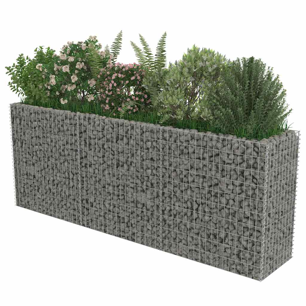 vidaXL Συρματοκιβώτιο-Γλάστρα Υπερυψωμένη 270x50x100 εκ. Γαλβ. Χάλυβας - Image 4