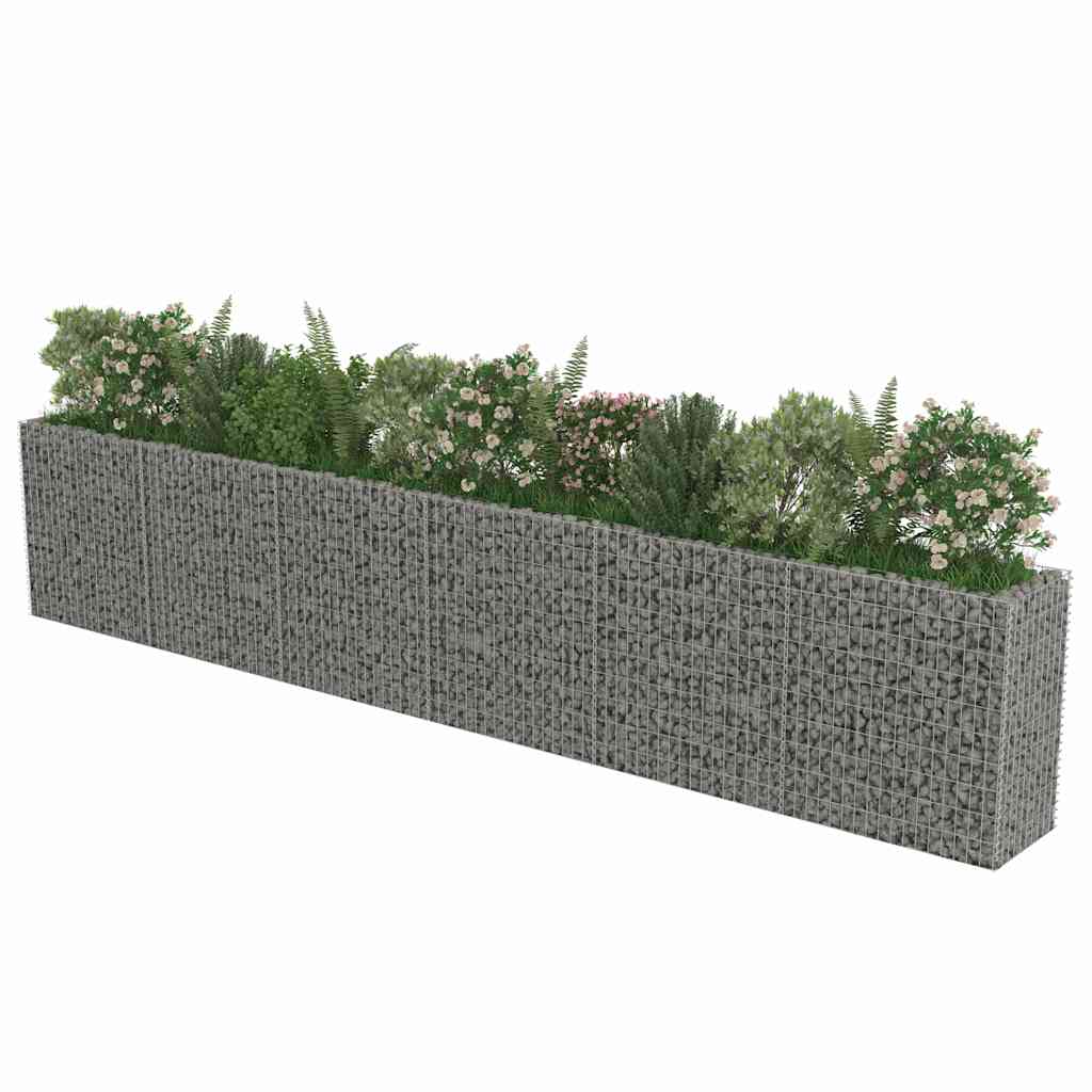vidaXL Συρματοκιβώτιο-Γλάστρα Υπερυψωμένη 540x50x100 εκ. Γαλβ. Χάλυβας - Image 4