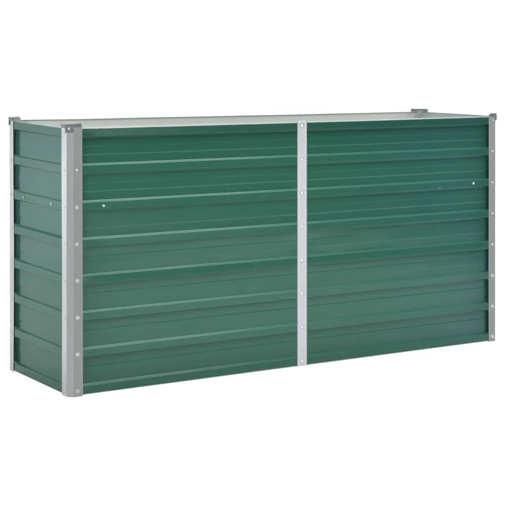 vidaXL Ζαρντινιέρα Υπερυψωμένη Πράσινη 160x40x77 εκ. Γαλβαν. Χάλυβας - Image 2