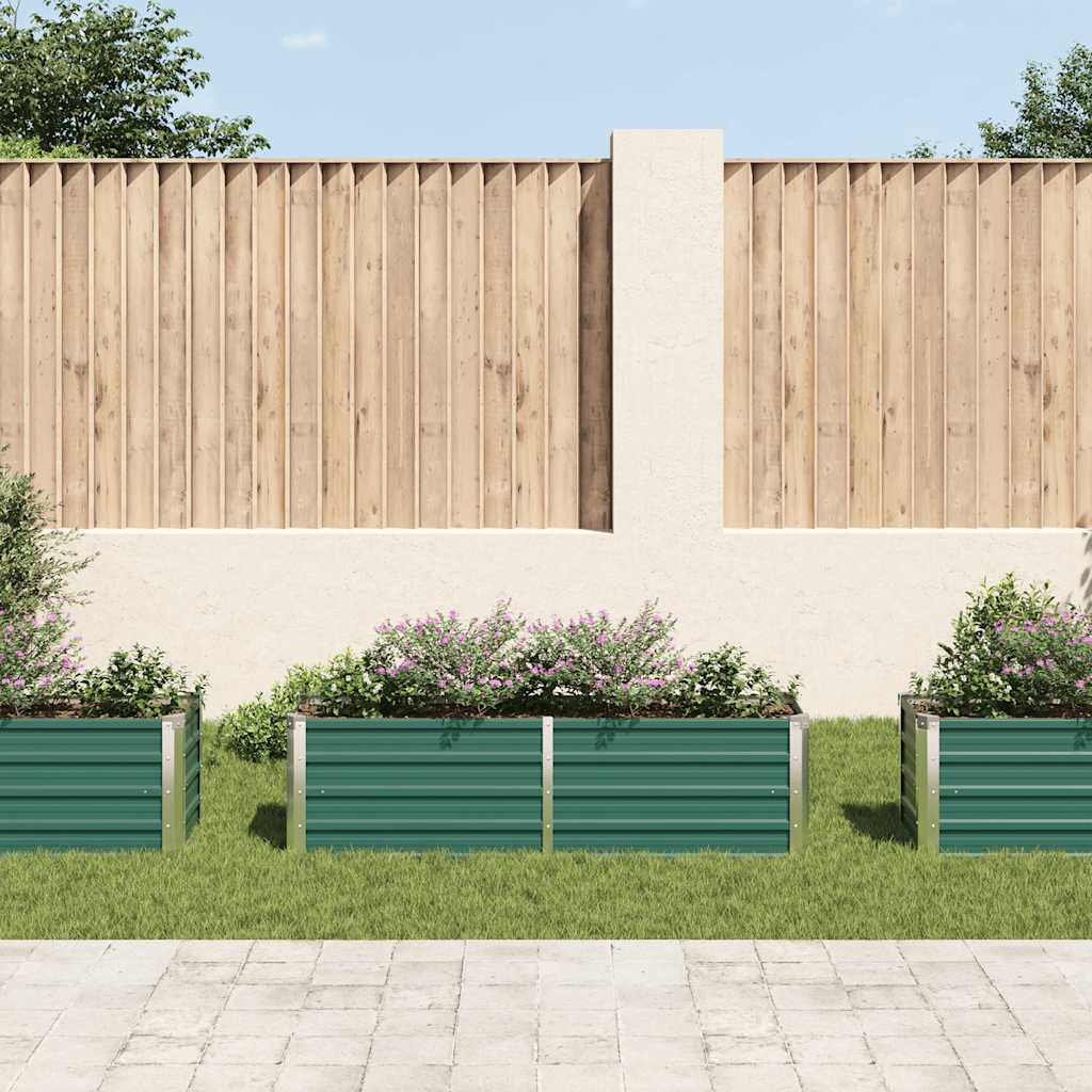 vidaXL Ζαρντινιέρα Υπερυψωμένη Πράσινη 160x40x45 εκ. Γαλβαν. Χάλυβας - Image 3