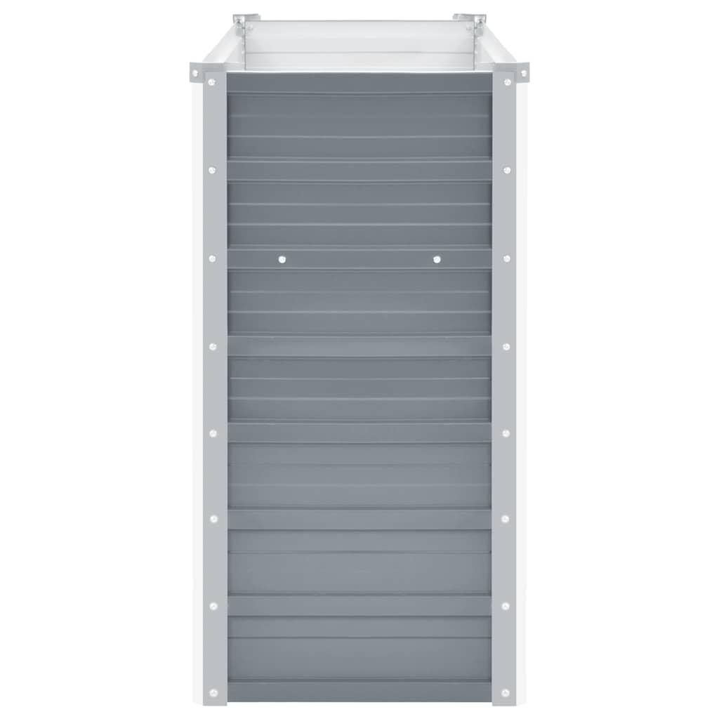 vidaXL Ζαρντινιέρα Υπερυψωμένη Γκρι 100x40x77 εκ. Γαλβανισμ. Χάλυβας - Image 4
