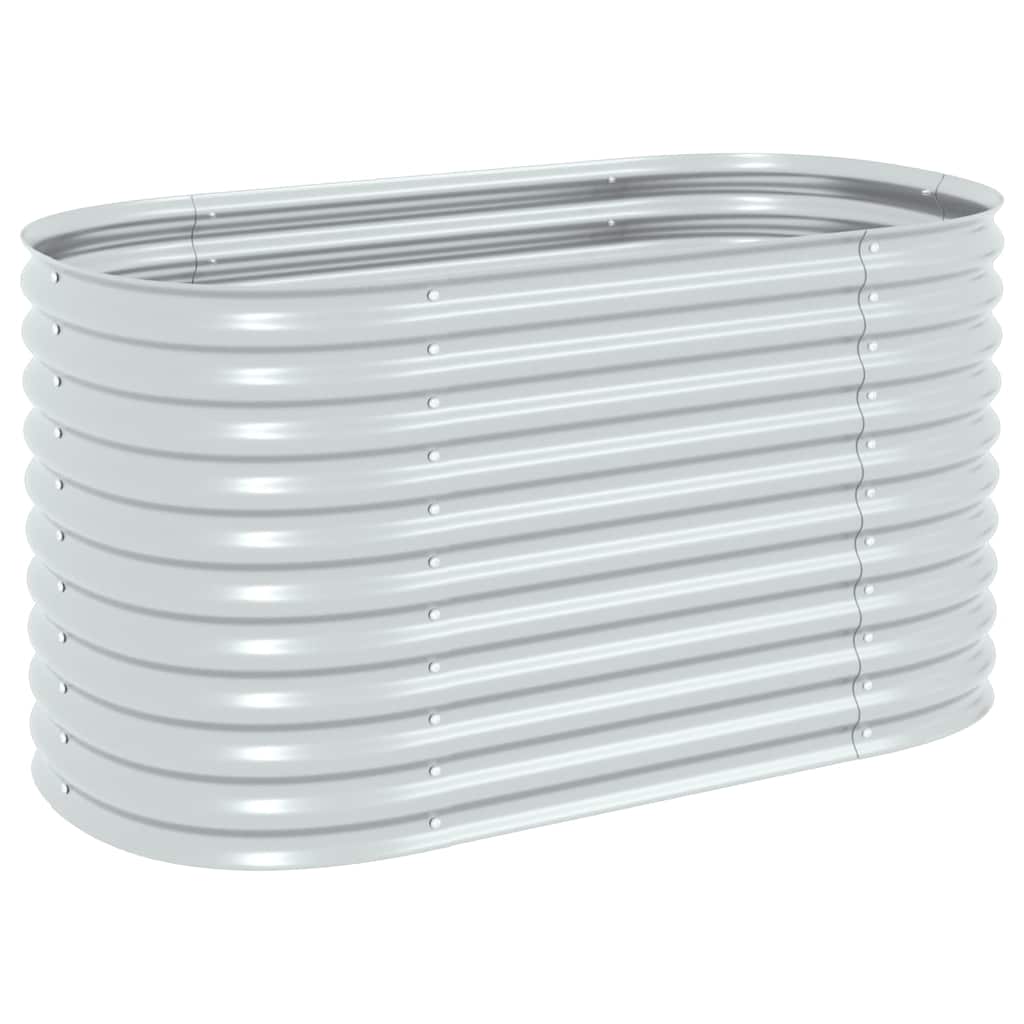 vidaXL Ζαρντινιέρα Υπερυψωμένη Ασημί 160x80x81 εκ. Γαλβανισμ. Χάλυβας - Image 2