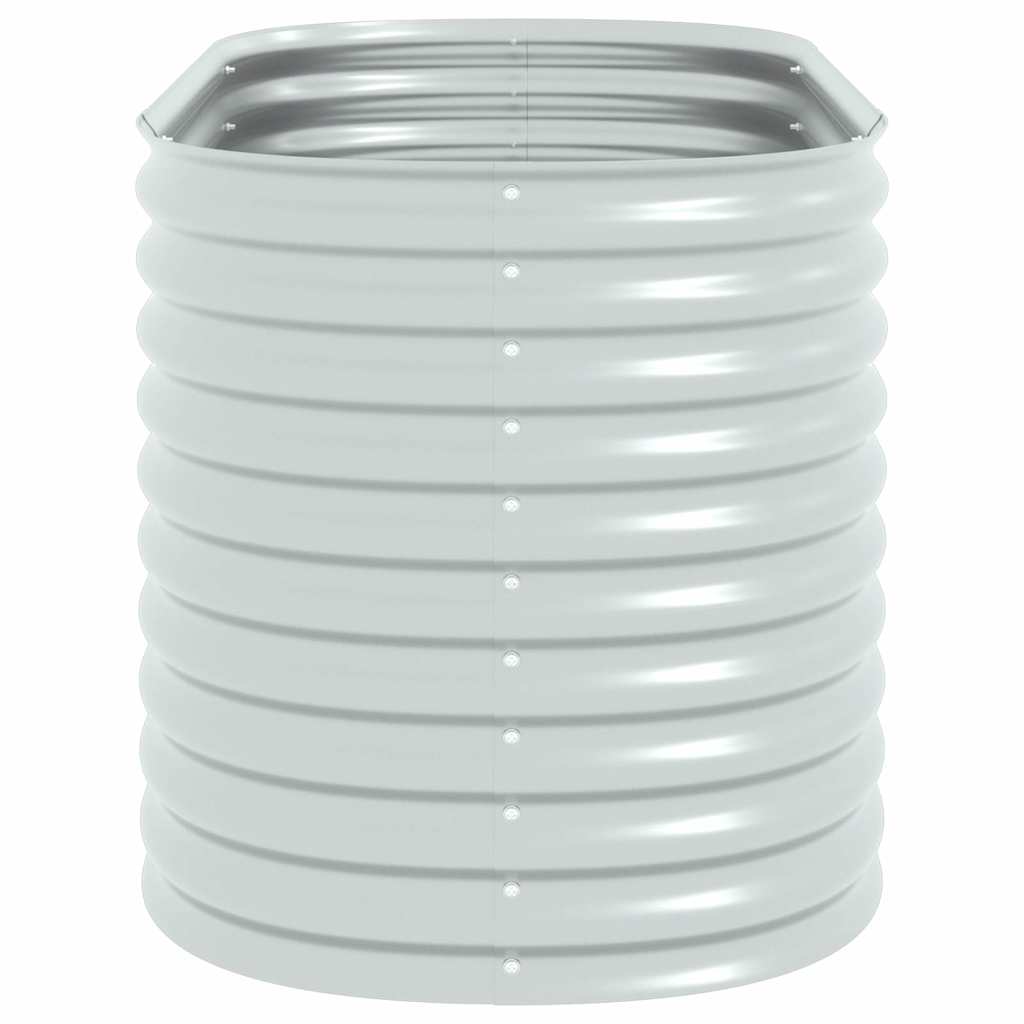 vidaXL Ζαρντινιέρα Υπερυψωμένη Ασημί 160x80x81 εκ. Γαλβανισμ. Χάλυβας - Image 5