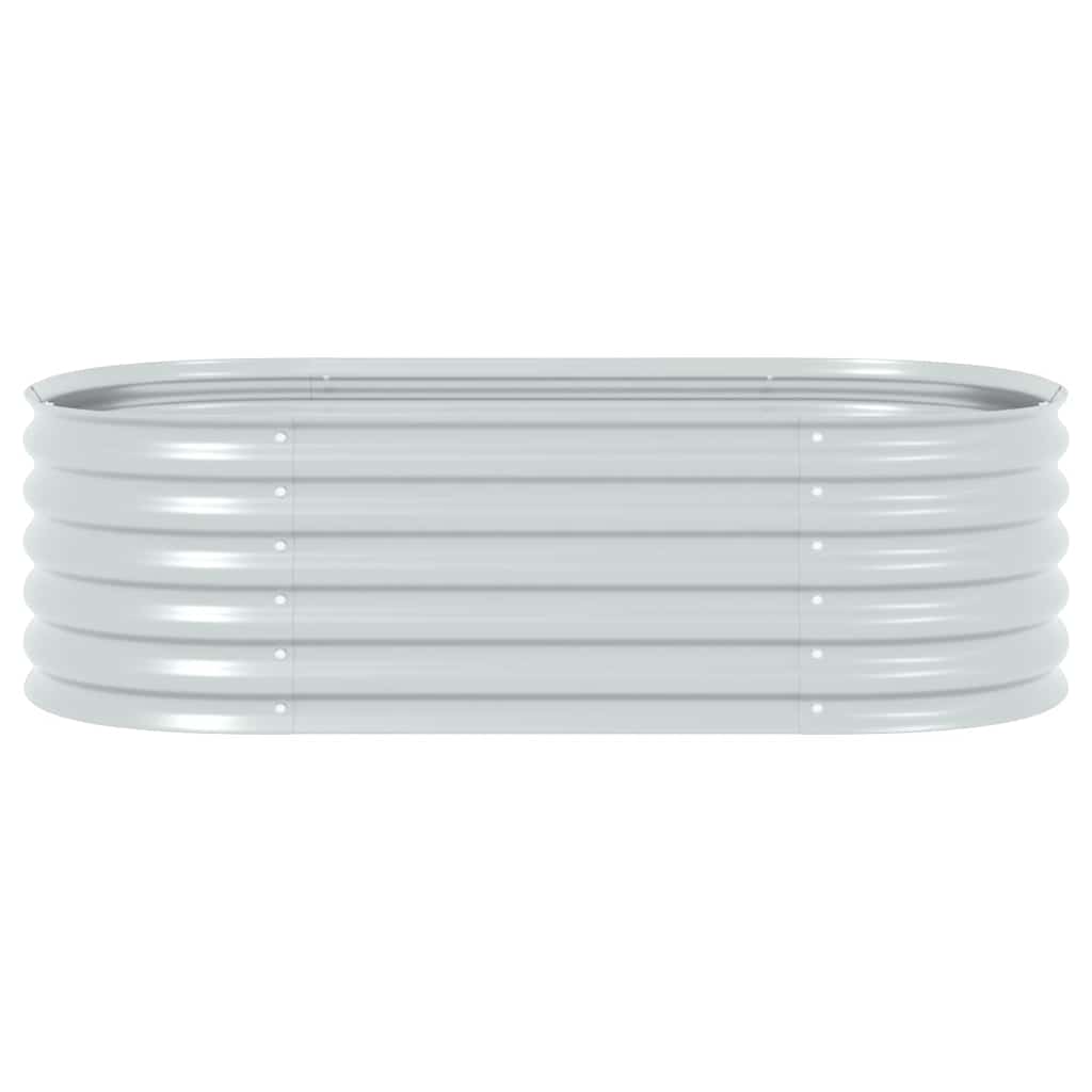 vidaXL Ζαρντινιέρα Υπερυψωμένη Ασημί 160x80x44 εκ. Γαλβανισμ. Χάλυβας - Image 5