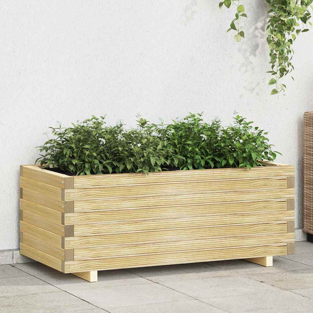 vidaXL Ζαρντινιέρα Υπερυψωμένη Ορθογώνια 100 x 50 x 40 εκ. Ξύλινη - Image 2