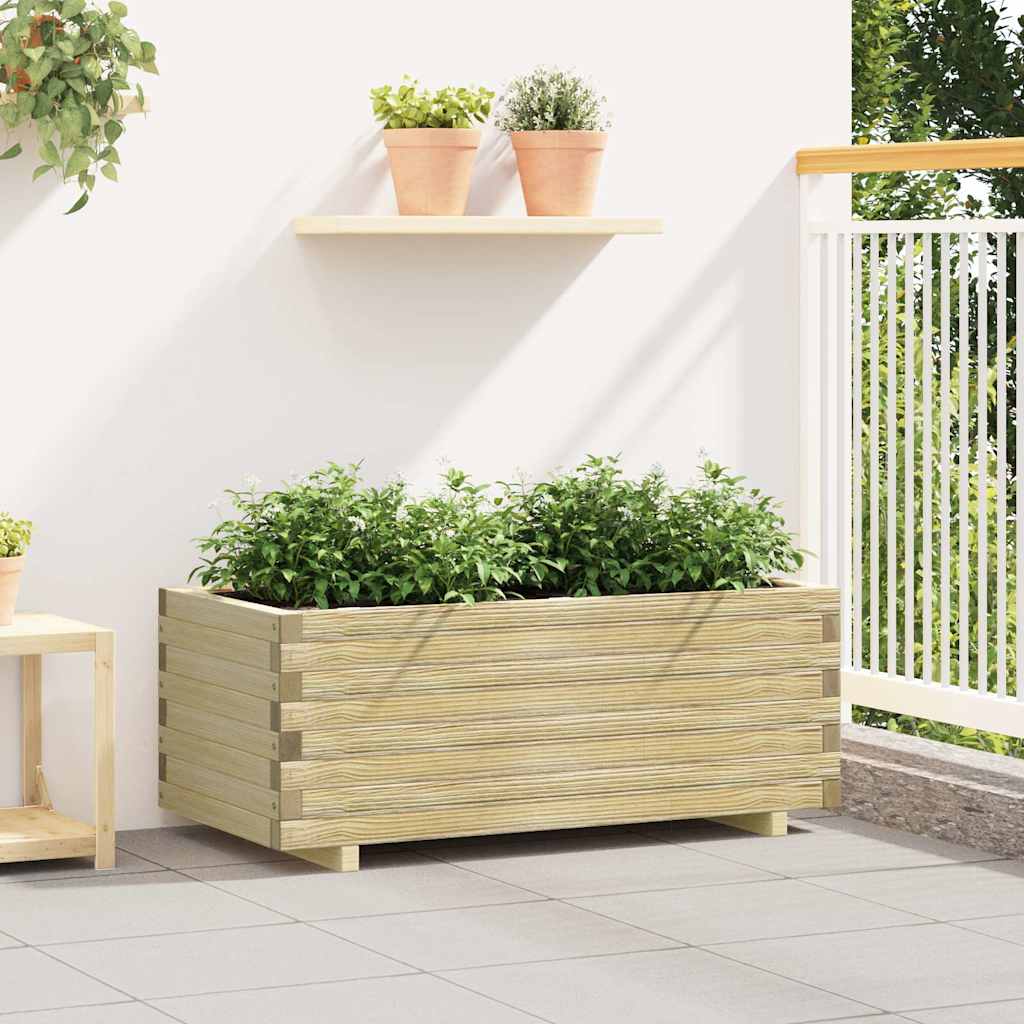 vidaXL Ζαρντινιέρα Υπερυψωμένη Ορθογώνια 100 x 50 x 40 εκ. Ξύλινη - Image 3