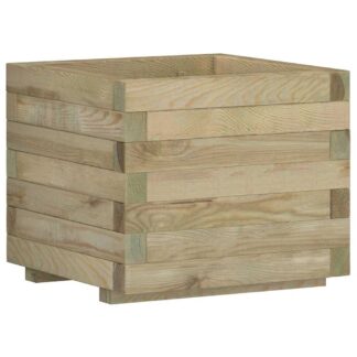 vidaXL Ζαρντινιέρα Υπερυψωμένη Τετράγωνη 50 x 50 x 40 εκ. Ξύλινη