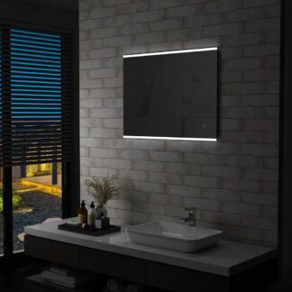 vidaXL Καθρέφτης Μπάνιου Τοίχου με LED/Αισθητήρα Κίνησης 80 x 60 εκ.