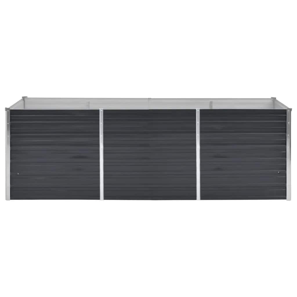 vidaXL Ζαρντινιέρα Υπερυψωμένη Ανθρακί 240x80x77 εκ. Γαλβαν. Χάλυβας - Image 4