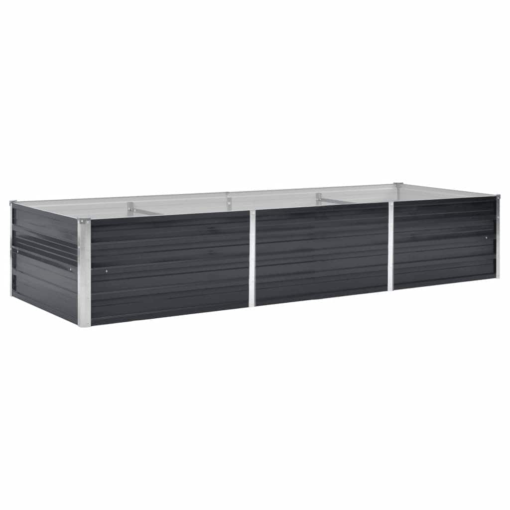 vidaXL Ζαρντινιέρα Υπερυψωμένη Ανθρακί 240x80x45 εκ. Γαλβαν. Χάλυβας - Image 2
