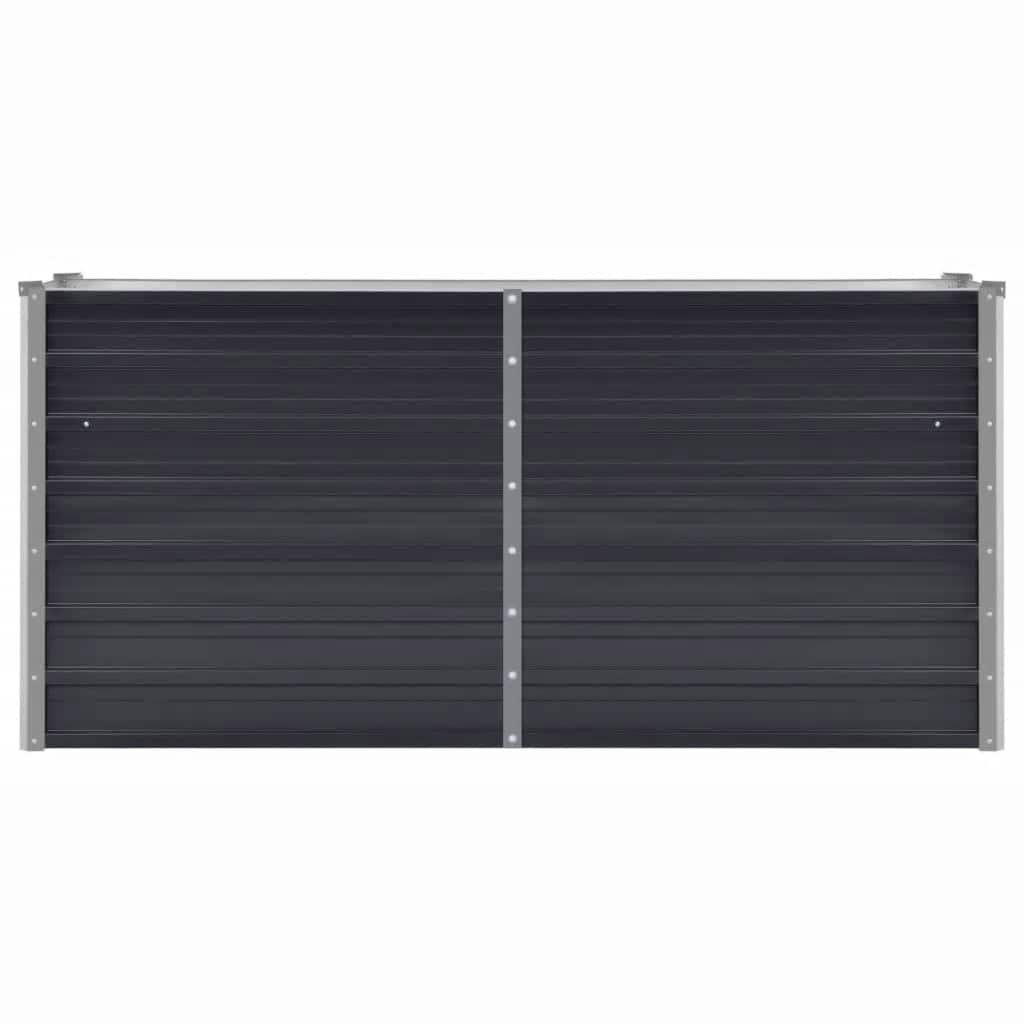 vidaXL Ζαρντινιέρα Υπερυψωμένη Ανθρακί 160x40x77 εκ. Γαλβαν. Χάλυβας - Image 4