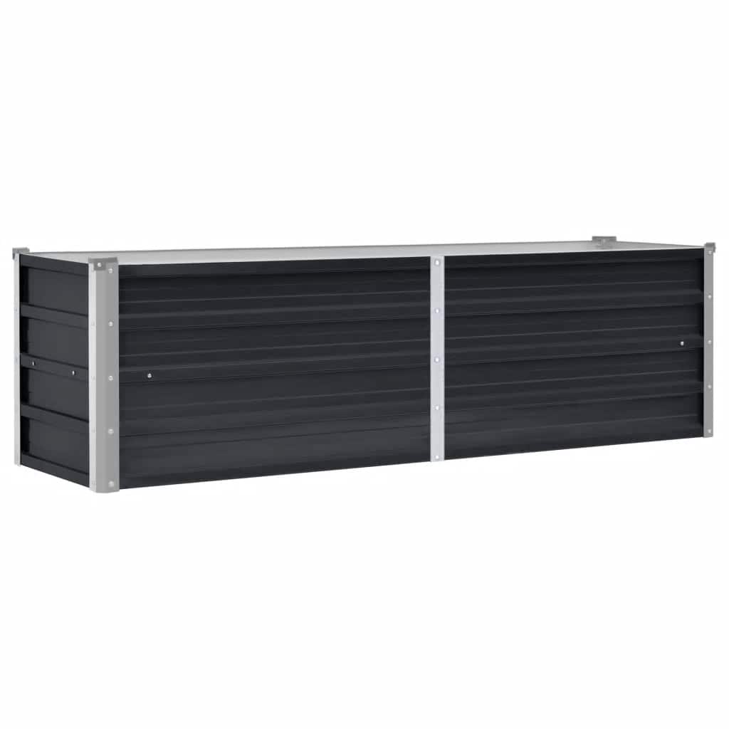 vidaXL Ζαρντινιέρα Υπερυψωμένη Ανθρακί 160x40x45 εκ. Γαλβαν. Χάλυβας - Image 2