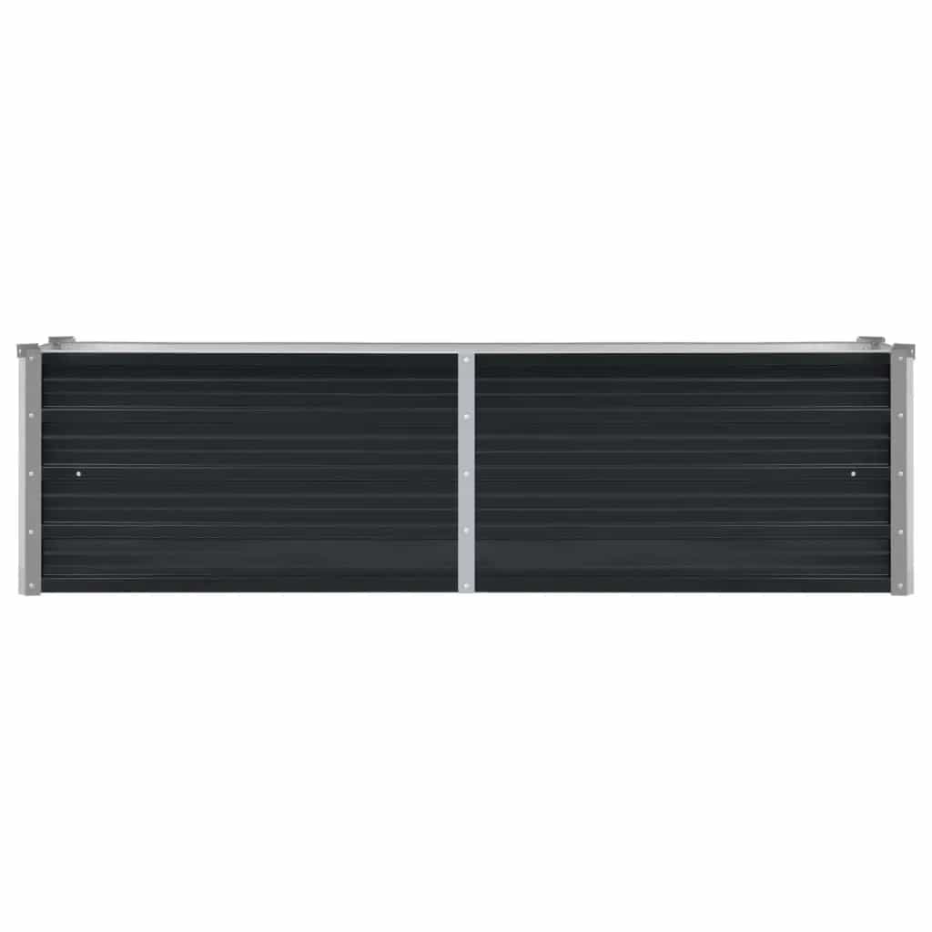 vidaXL Ζαρντινιέρα Υπερυψωμένη Ανθρακί 160x40x45 εκ. Γαλβαν. Χάλυβας - Image 4