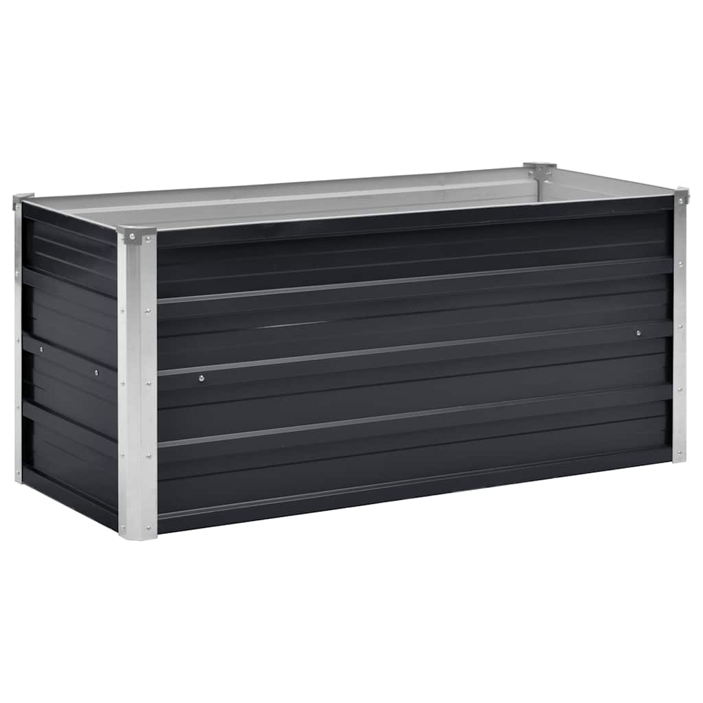 vidaXL Ζαρντινιέρα Υπερυψωμένη Ανθρακί 100x40x45 εκ. Γαλβαν. Χάλυβας - Image 2