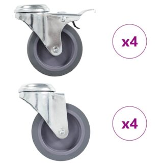 vidaXL Ρόδες Περιστρεφόμενες Βιδωτές 8 τεμ. 75 χιλ.