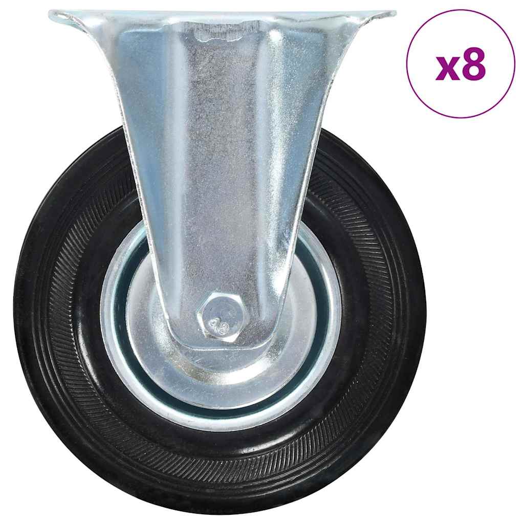 vidaXL Ρόδες Σταθερές 8 τεμ. 125 χιλ.