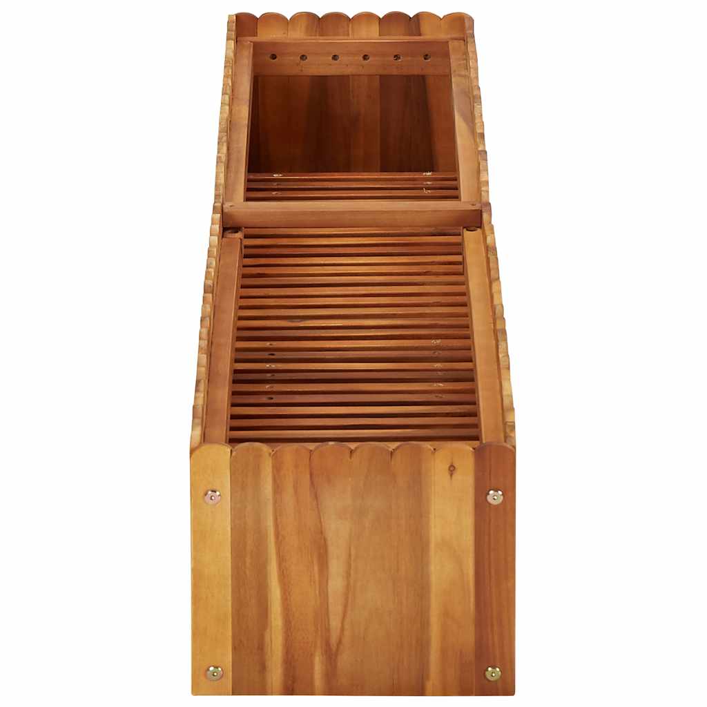 vidaXL Ζαρντινιέρα Υπερυψωμένη 150 x 30 x 25 εκ. Μασίφ Ξύλο Ακακίας - Image 3