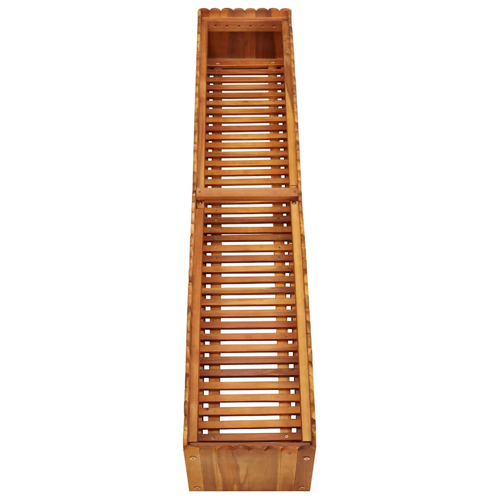 vidaXL Ζαρντινιέρα Υπερυψωμένη 150 x 30 x 25 εκ. Μασίφ Ξύλο Ακακίας - Image 4