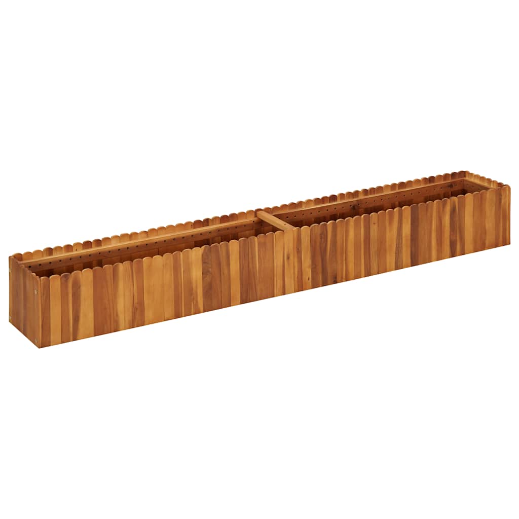vidaXL Ζαρντινιέρα Υπερυψωμένη 200 x 30 x 25 εκ. Μασίφ Ξύλο Ακακίας