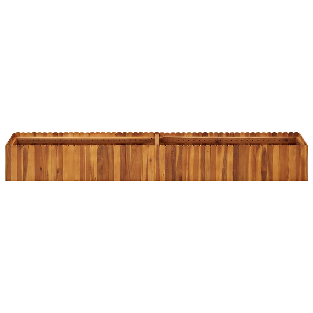vidaXL Ζαρντινιέρα Υπερυψωμένη 200 x 30 x 25 εκ. Μασίφ Ξύλο Ακακίας - Image 2