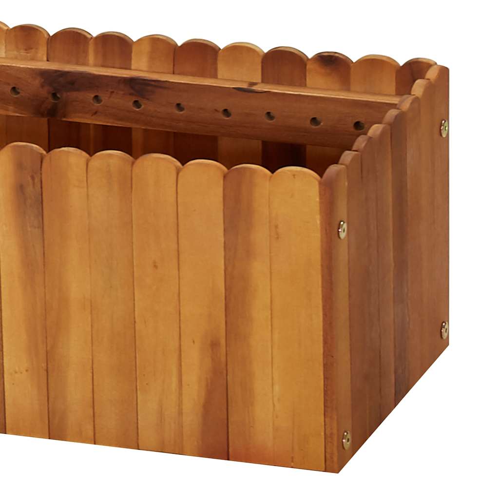 vidaXL Ζαρντινιέρα Υπερυψωμένη 200 x 30 x 25 εκ. Μασίφ Ξύλο Ακακίας - Image 5