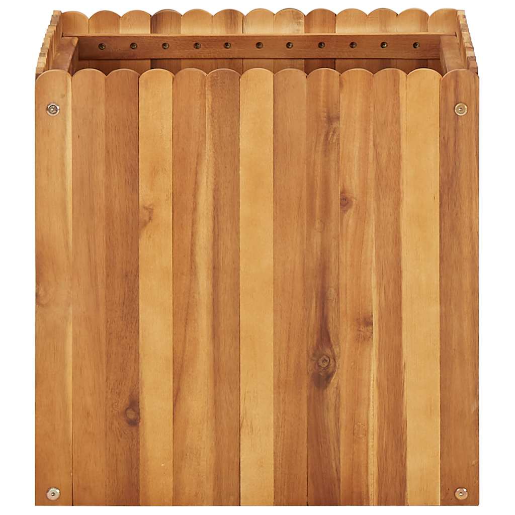 vidaXL Ζαρντινιέρα Υπερυψωμένη 50 x 50 x 50 εκ. από Μασίφ Ξύλο Ακακίας - Image 2