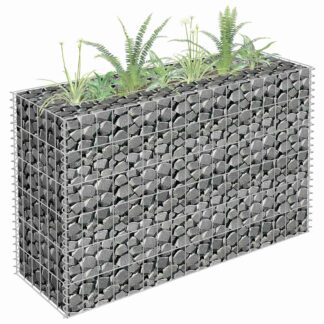 vidaXL Συρματοκιβώτιο-Γλάστρα Υπερυψωμένη 90x30x60 εκ. Γαλβ. Χάλυβας