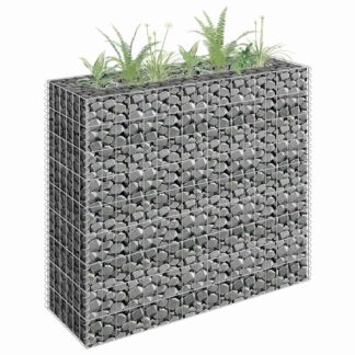 vidaXL Συρματοκιβώτιο-Γλάστρα Υπερυψωμένη 90x30x90 εκ. Γαλβ. Χάλυβας