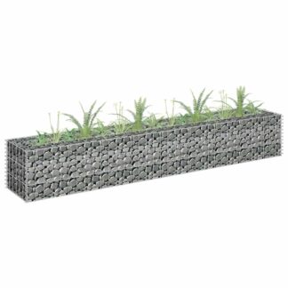 vidaXL Συρματοκιβώτιο-Γλάστρα Υπερυψωμένη 180x30x30 εκ. Γαλβ. Χάλυβας