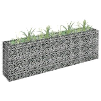 vidaXL Συρματοκιβώτιο-Γλάστρα Υπερυψωμένη 180x30x60 εκ. Γαλβ. Χάλυβας