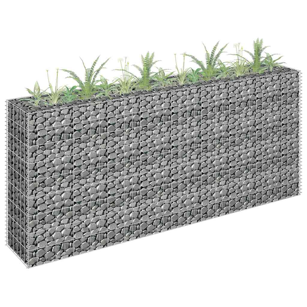 vidaXL Συρματοκιβώτιο-Γλάστρα Υπερυψωμένη 180x30x90 εκ. Γαλβ. Χάλυβας