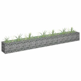 vidaXL Συρματοκιβώτιο-Γλάστρα Υπερυψωμένη 270x30x30 εκ. Γαλβ. Χάλυβας