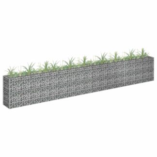 vidaXL Συρματοκιβώτιο-Γλάστρα Υπερυψωμένη 360x30x60 εκ. Γαλβ. Χάλυβας