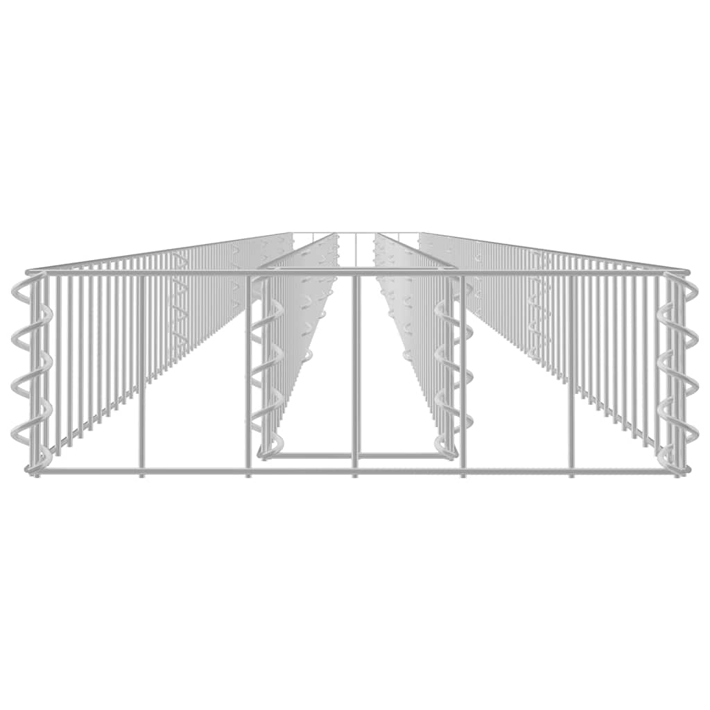vidaXL Συρματοκιβώτιο-Γλάστρα Υπερυψωμένη 450x30x10 εκ. Γαλβ. Χάλυβας - Image 4
