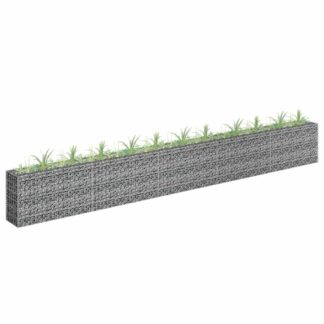 vidaXL Συρματοκιβώτιο-Γλάστρα Υπερυψωμένη 450x30x60 εκ. Γαλβ. Χάλυβας