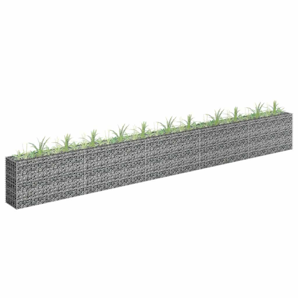 vidaXL Συρματοκιβώτιο-Γλάστρα Υπερυψωμένη 450x30x60 εκ. Γαλβ. Χάλυβας